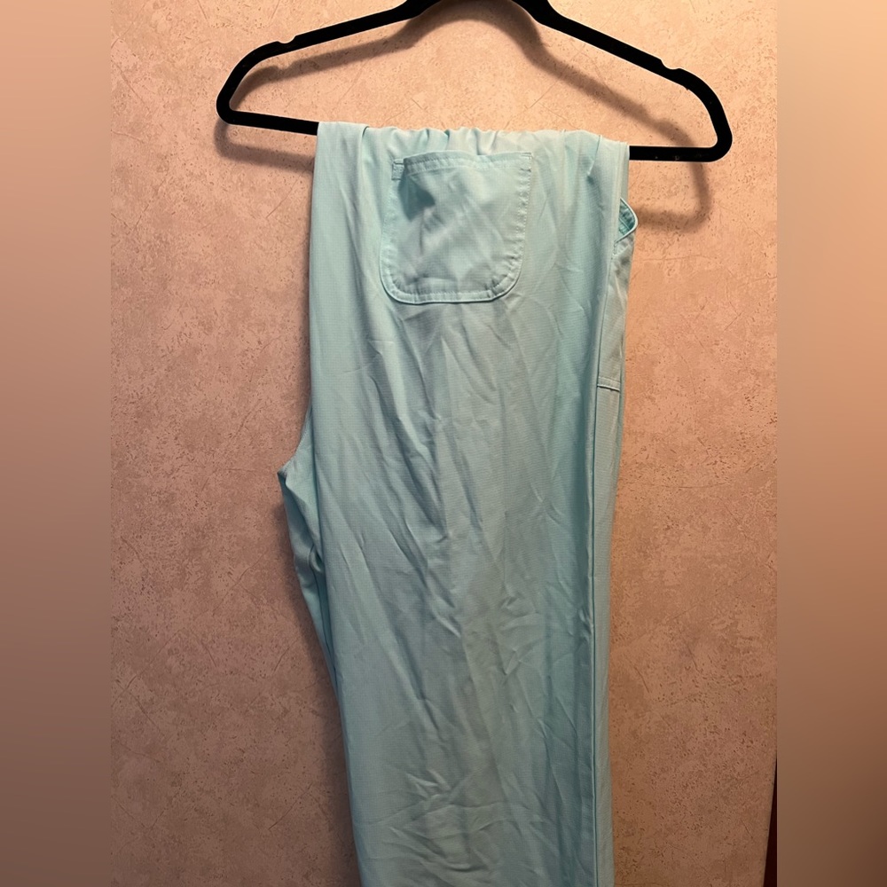 Heart Soul- Aqua Blue 2X Scrub Pants